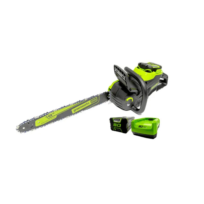 Greenworks 80V 18 Chainsaw 2AH Battery chainsaw